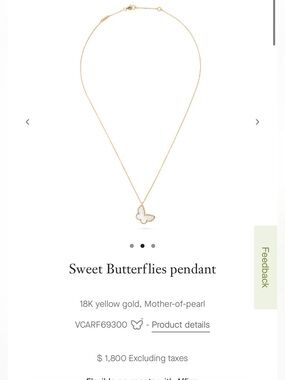 Van Cleef & Arpels Sweet Butterflies Pendant